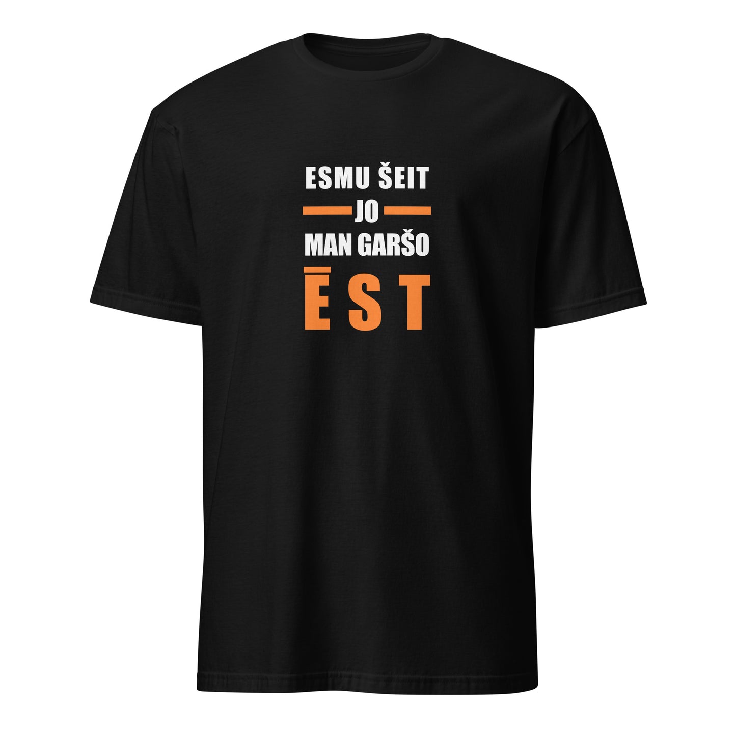 T-krekls Esmu šeit,jo man garšo ēst - Kreklu Bode