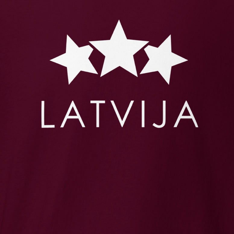 T-krekls Latvija - TRĪS ZVAIGZNES - Kreklu Bode