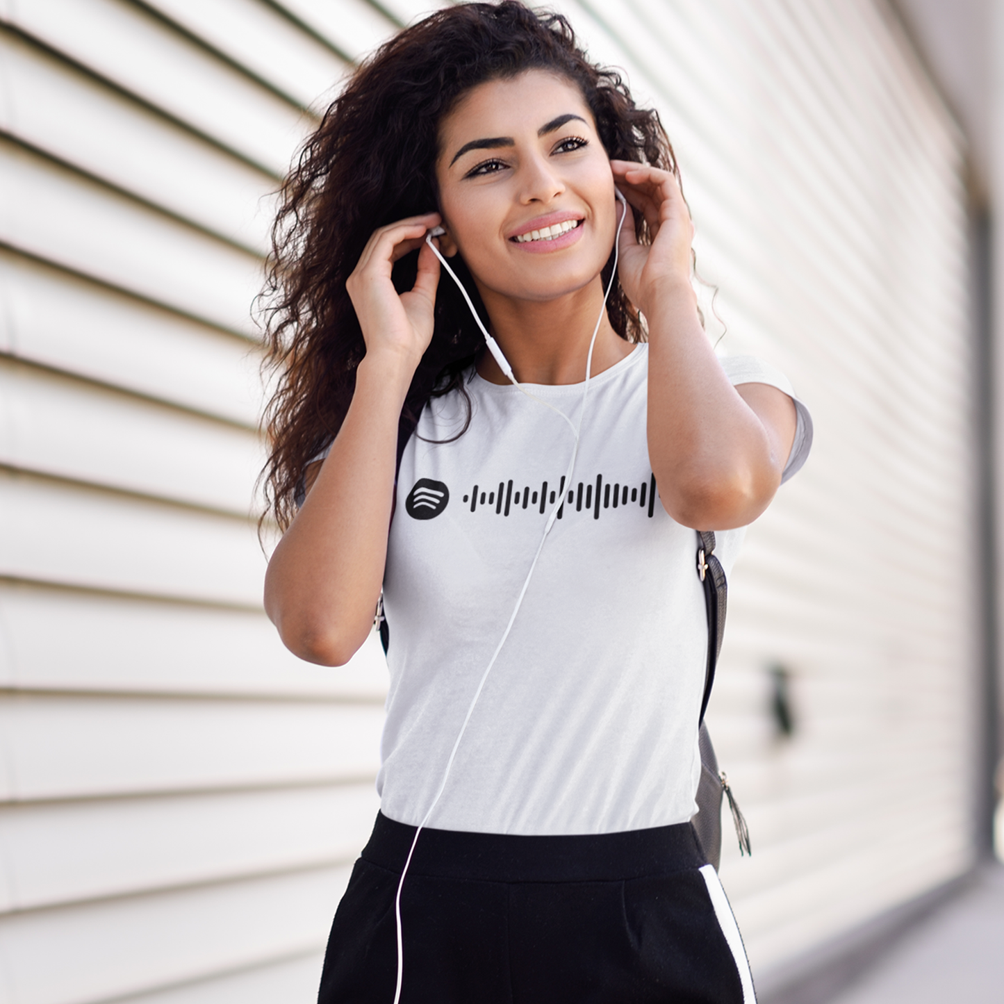 T-Krekls ar Spotify dziesmas kodu