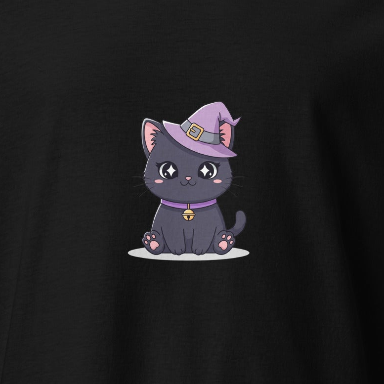 Hūdijs Cute Halloween Wizard Cat